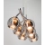 Lampa wisząca chromowana 6-punktowa ze szklanymi kloszami 2208/6 8C z serii PIRAN - Lampy Elem